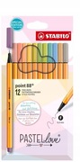 Zestaw cienkopisów Stabilo Point 88 8812-7-7 pastelowe