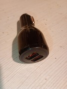 ładowarka samochodowa 12V-24V 2x3.0 USB 3.1A nowa czarna