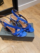 Gino rossi buty ze skóry na  kolorowym słupku