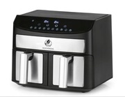FRYTKOWNICA BEZTŁUSZCZOWA DWUKOMOROWA 2X3,5L 2400W KOCHWERK/GOURMETMAXX