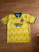 Leeds United 1991/92 Away Retro Score Draw – żółta koszulka