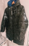 Pinko glossy połysk oversize M L XL kurtka do kolan zimowa przeciwdeszczowa