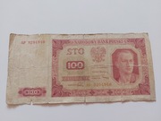 Banknot 100 zł 1948 r. seria AP