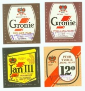 PIWO TYSKIE - 4 ETYKIETY PIWNE Z V GIEŁDY KOLEKCJONERSKIEJ 1991 r