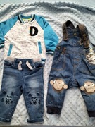 Zestaw ubrań dla chłopca r.74 cm 25szt