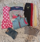 Zestaw ubrań 110/116 dziewczynka 11 sztuk