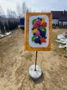 3D Reklama gofra z owocami potykacz