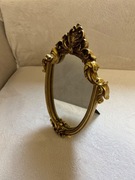 Lustro lusterko na toaletkę wiszące stojące w kolorze złotym vinatge