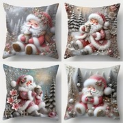 Zestaw 4-rech poszewek Bożonarodzeniowych