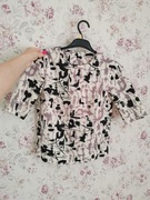 Biała bluzka w plamki vintage limited edition S 36