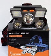 LATARKA CZOŁOWA NA GŁOWĘ AKUMULATOR ŁADOWANA USB 