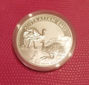 1 Dolar Australian Emu  uncja srebra 9999 z 2020 roku.