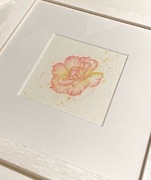 Obrazek akwarela, kwiat, w ramce