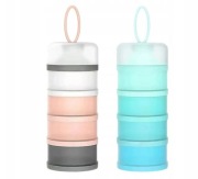 2x Pojemniki na mlekow proszku 4 przegródki 