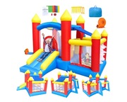 ZAMEK DMUCHANY PLAC ZABAW DLA DZIECI ZE ZJEŻDŻALNIĄ DMUCHAWĄ 3,1x2,7x2m