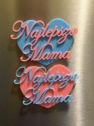 Świecący Magnes na Dzień Matki | Personalizowany Napis Glow in the Dark