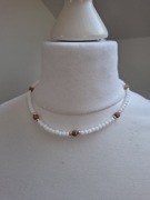 Naszyjnik handmade z naturalnych kamieni hematyt jadeit rodonit