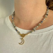 Naszyjnik z Labradorytu i Lapisu