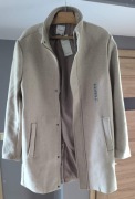 Beżowy płaszcz męski z wełną Reserved XXL (realnie XL), nowy