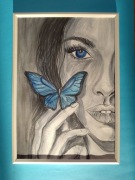 Portret kobiety pt. "Kobieta z motylem " 