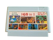 Oryginalny Kartridż gra Pegasus Nes Famicon 168 in 1 contra Mario tank