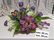 Stroik/ wiązanka na cmentarz,  wiosenna obciążona