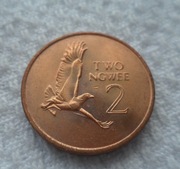 Zambia Republika 2 ngwee 1978 KM# 10a Orzeł Wojownik zbrojny Stan