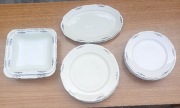 Szwedzka porcelana Karlskrona | Lata 50 | Ivory & Gold | 15 el.