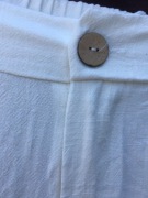 Spodnie lniane, len, białe spodnie L/XL