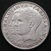 Belgia 50 franków 1960 - Baldwin i Fabiola - srebro 
