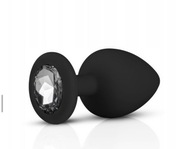 Silikonowy korek analny z kryształkiem S