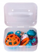 GRZECHOTKI GRYZAKI DLA MALUCHA DZIECKA BEZPIECZNE W ZAMYKANYM PUDEŁKU 5 SZT