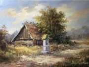 Obraz olejny-pejzaż J .Fijałkowski