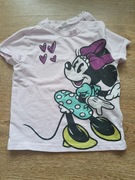 Bluzka dziewczęca dziecięca na krótki rękaw różowa z Myszką Minnie roz.92