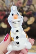 Bombka choinkowa OLAF Kraina lodu szklane bombki 1 szt kształtki retro styl