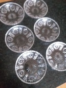 talerzyki kryształowe do ciasta , lodów , PRL