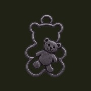 Brelok do Kluczy Srebrny Miś