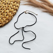 Choker naszyjnik obroża kokardka czarny złoty 