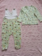 Komplet bawełniane śpioszki i kaftanik r. 80 