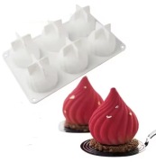 SPIRALNA 6 wnęk forma silikonowa 26.5*16.5*7.5 do Pieczenia, Musów Odlewów 