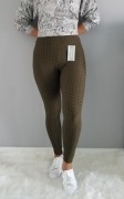 Legginsy marszczone z wysokim stanem.