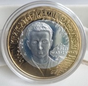 10 zł 2009 65ROCZNICA POWSTANIA WARSZAWSKIEGO Baczyński Ag 925 ZŁOCENIE UNC