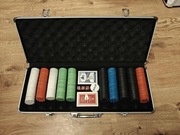 Zestaw do Pokera Żetony Ponad 300 + walizka + 2 talie kart + 5 kostek