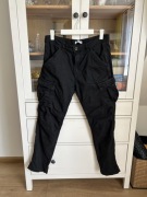 Spodnie cargo slim fit czarne męskie z kieszeniami