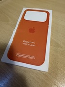 Apple Silicone Case iPhone 17 Pro Black Orange, oryginalne MagSafe.