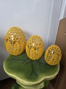 Jajka stojące robione na szydełku. Szydełkowe jajka 3szt. 