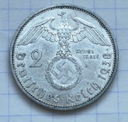 #3998 Niemcy - Rzesza 2 reichsmarki 1938 A srebro ladna 