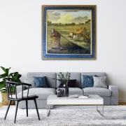 Dariusz Miliński "Odejść w samą porę" obraz olej. 