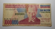 stary banknot 1 Milion Lira Turcja