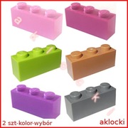 LEGO 3622 KLOCEK 1x3 j c różowy limonka śr lawendowy śr nugatowy c szary 